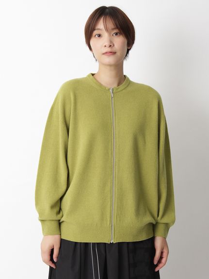 Vert ハイブリットメリノウール12Gホールガーメントジップアップニット