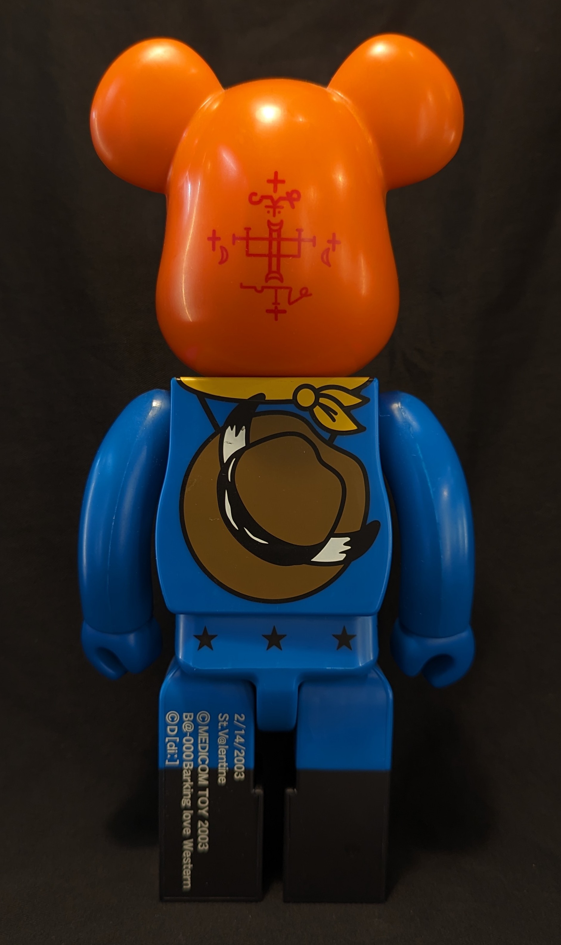 MEDICOMTOY BE@RBRICK D 400% BARKING LOVE WESTERN 2003 VALENTINE