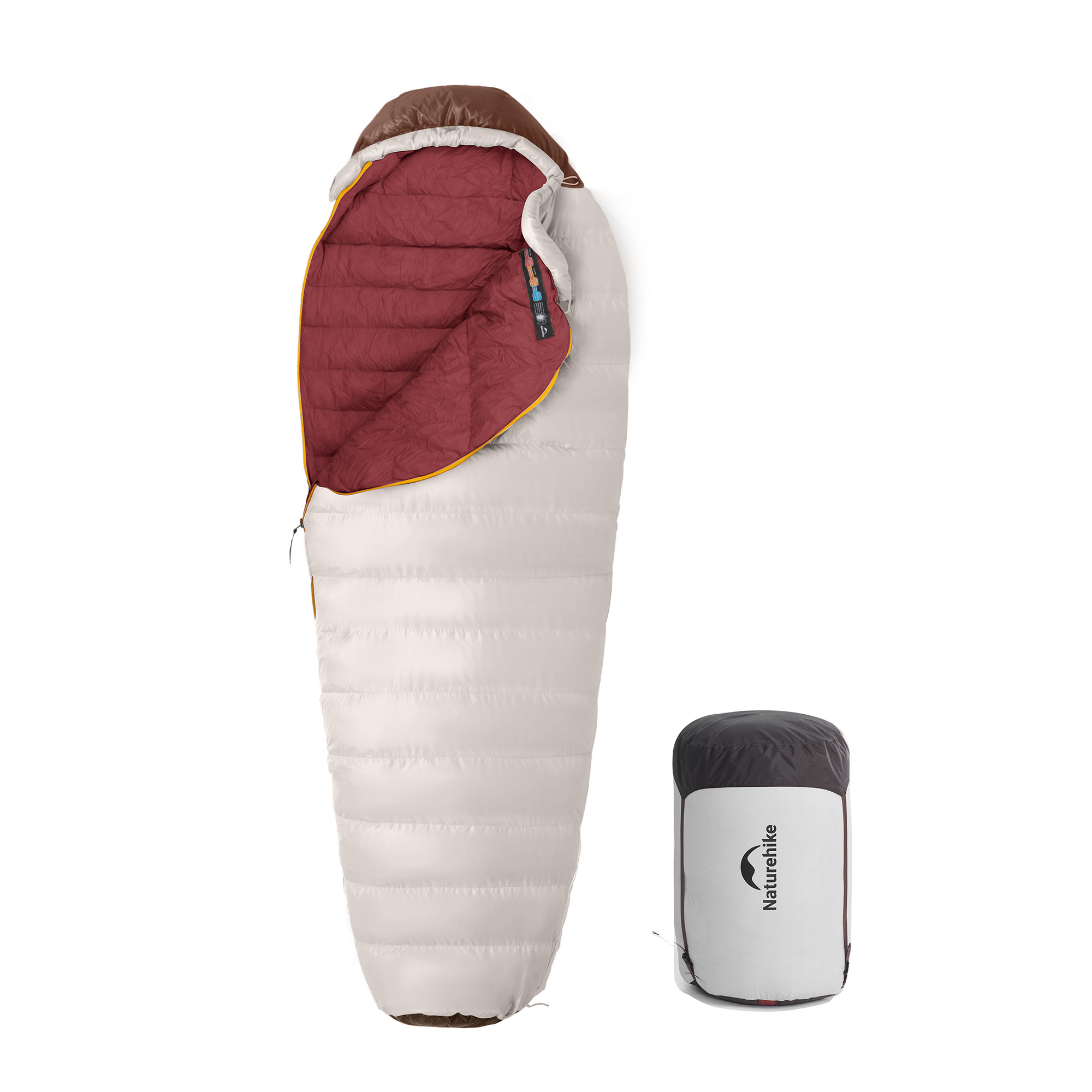 Naturehike 雪鳥 ダウンシュラフ ミイラ型 寝袋 650FP ダウン シュラフ