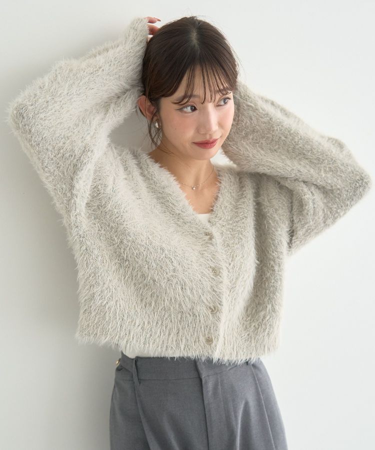 ミックスカラーラメニットカーディガン/earth music&ecology（アース