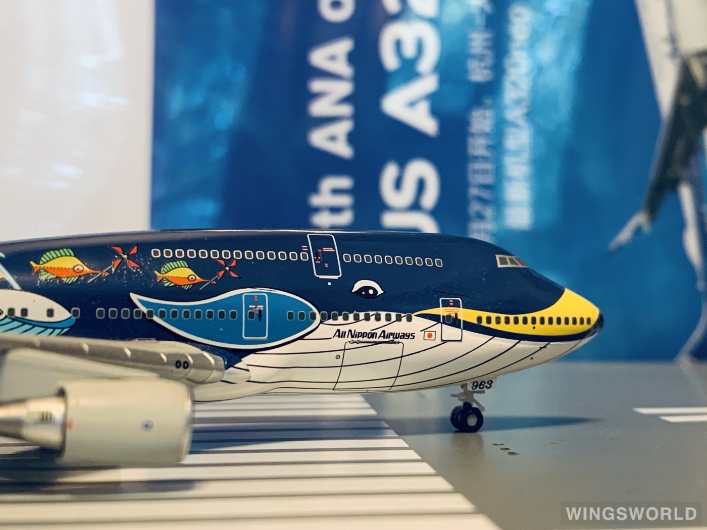 ANA JA8963 模型 B-747 Hogan 1:400 Boeing 747-400 ANA 全日空NH40088
