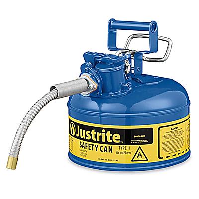 Gas Can - Type II, Blue, Kerosene, 1 Gallon H-4760BLU - ULINE