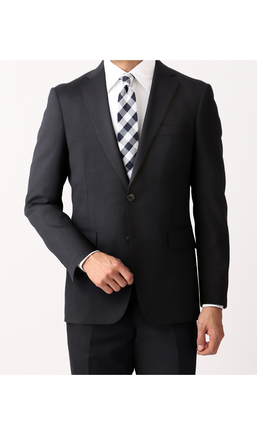 スタイリッシュスーツ《ウォッシャブル》《就活》《紺無地》 (131200