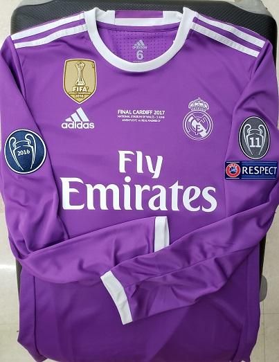 レアル、マドリード（A）16/17 選手支給 長袖 UEFA CL 決勝戦