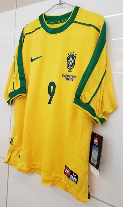 ブラジル代表（H）98 フランスW杯 ロナウド＃9 胸刺繍入り。
