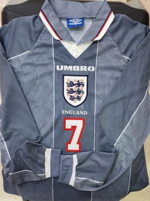 イングランド代表（A) 1996 選手支給 長袖 ベッカム＃7