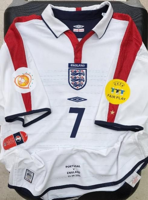 イングランド（H) EURO 2004 ベッカム＃7 マッチデイ付 ＆ EURO