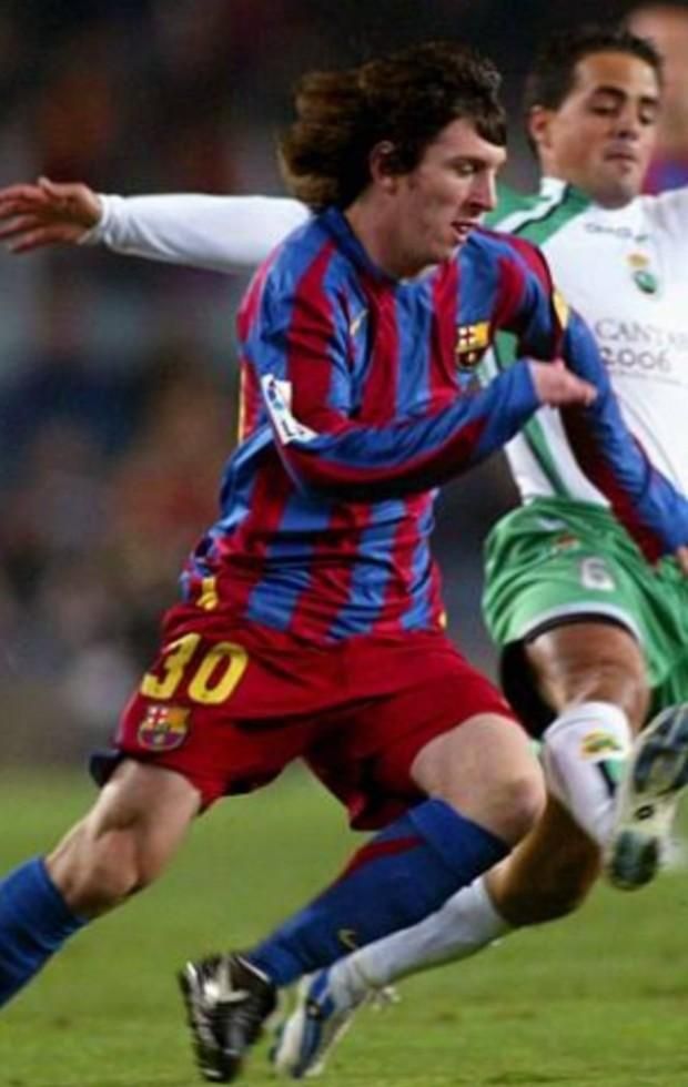 FCバルセロナ（H）05/06 長袖 メッシ＃30 + TV3パッチ付き！