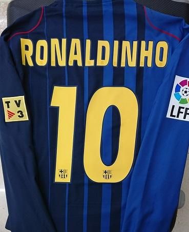 FCバルセロナ（A）04/05 選手用コード7 長袖 ロナウジーニョ