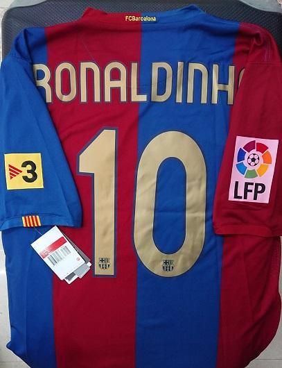 FC バルセロナ（H)06/07 ロナウジーニョ＃10 +パッチ