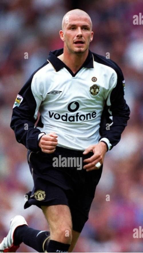 マンチェスターU（AWAY 100周年）01/02 長袖 ベッカム＃7 +