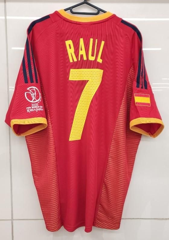 スペイン代表（H）2002 W杯 ラウル＃7 + 02W杯パッチ付き！