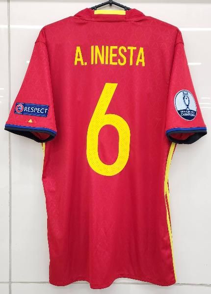 スペイン代表（H）EURO 2016 A,イニエスタ＃6 + マッチデイ ＆ パッチ