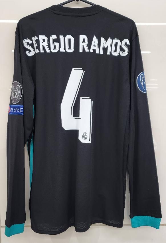 レアルマドリード（A) 17/18 UEFA CL用 セルヒオ・ラモス＃4 +