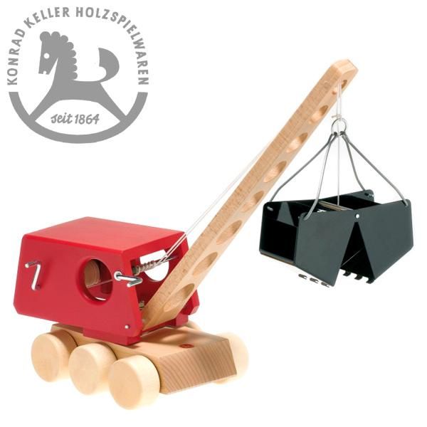 Konrad Keller ケラー社 バウクレーン 色付 - 木のおもちゃ赤ちゃんの