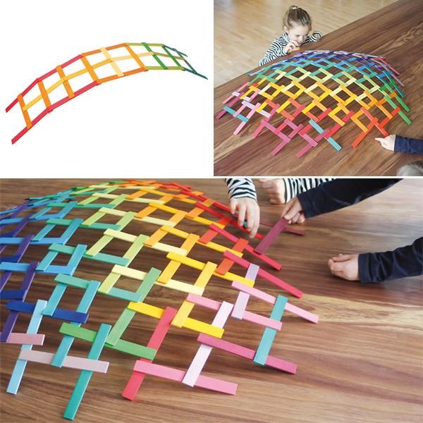 Grimm's Spiel & Holz Design グリムス社］カラースティック 100P - 木