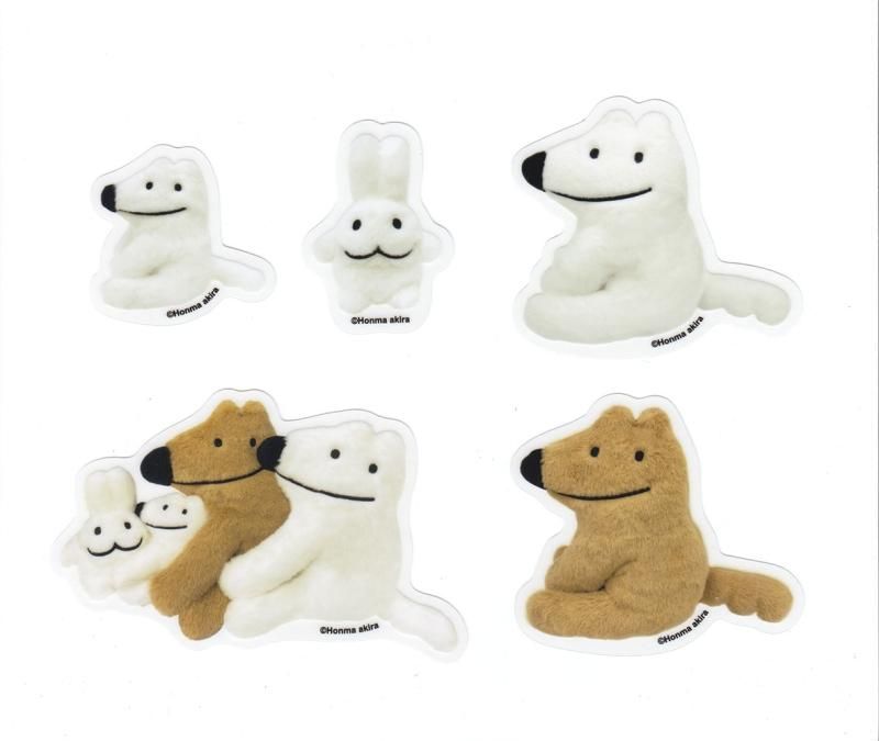 本間あきら ふわふわウルフくんたちステッカーセット - FEWMANY ONLINE