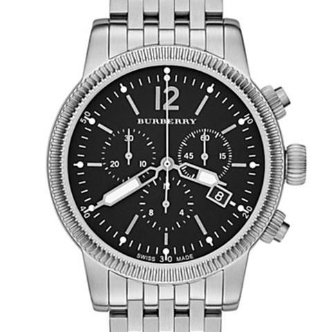 バーバリー 腕時計 メンズ BU7839 ブラック×ステンレススチールベルト