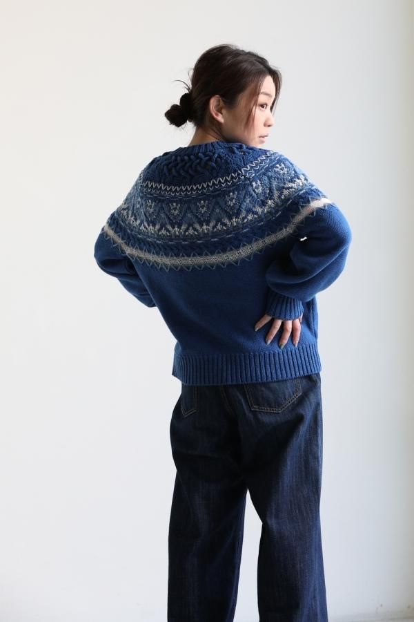 Mame Kurogouchi(マメ) Cotton Nordic Knit Pullover - YAMAROKU