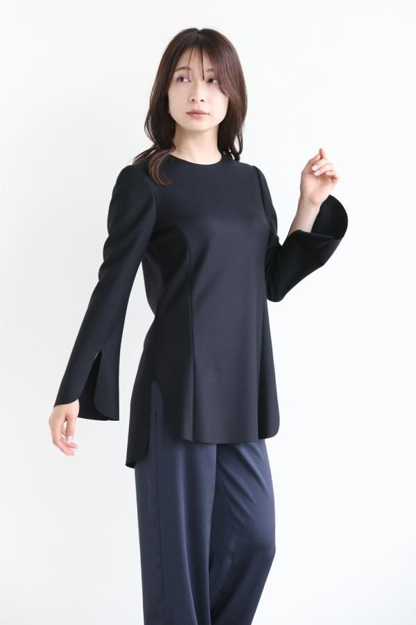 Mame Kurogouchi(マメ) Crew Neck Wool Shirt - YAMAROKU（ヤマロク