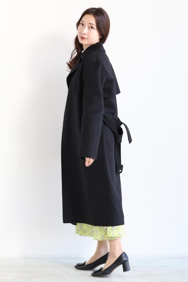 Theory(セオリー) LUXE NEW DIVIDE WRAP TRENCH BLACK - YAMAROKU