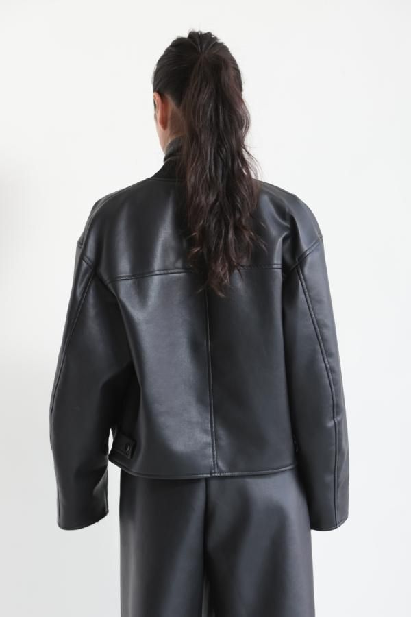 uncrave(アンクレイヴ) ウォッシャブルエコレザー ブルゾン - YAMAROKU