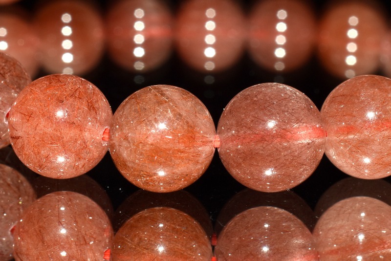 1点物】レッドルチルクォーツ 9mm ブレスレット _MA7077 - 天然石 卸