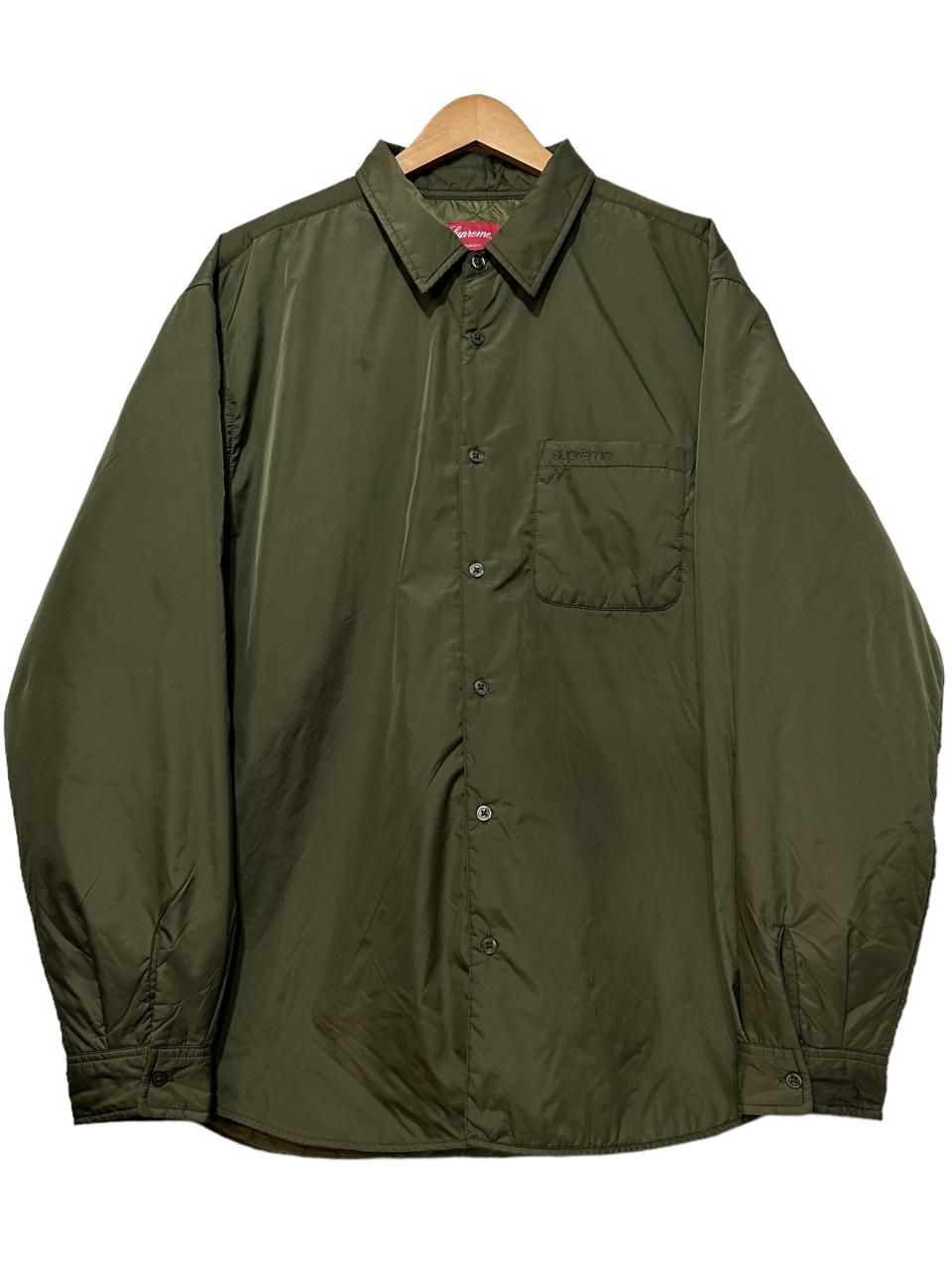22AW SUPREME Nylon Filled Shirt オリーブ XL シュプリーム ナイロン