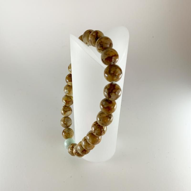 糸魚川翡翠 (青海産) 姫川薬石 ブレスレット 】 国産 天然石 糸魚川