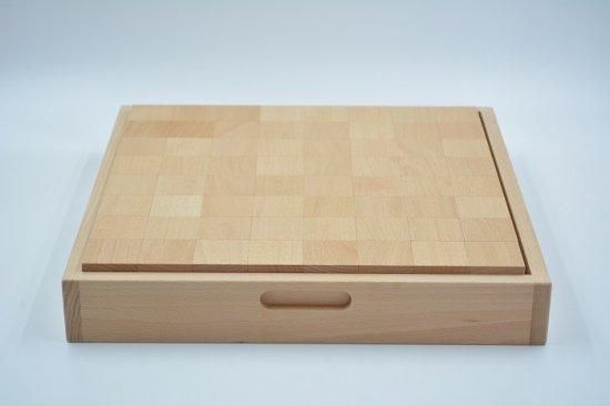 40mm基尺】40-A 基本の積み木 立方体64個セット - 小さな大工さん