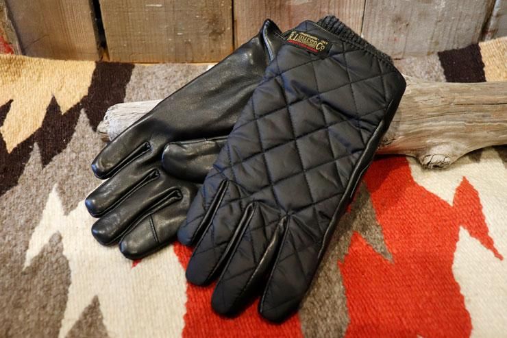 Polo Ralph Lauren(ラルフローレン):キルティング x レザー グローブ