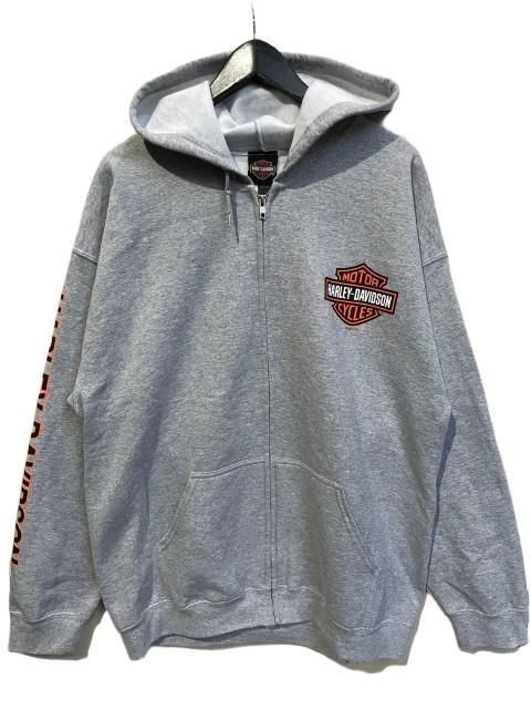HARLEY-DAVIDSONハーレーダビッドソンB&Sジップパーカーgrey- 夜型大型