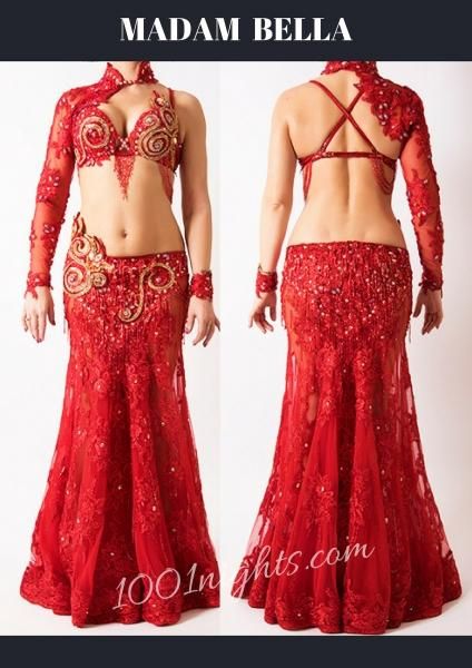 赤いベリーダンス衣装