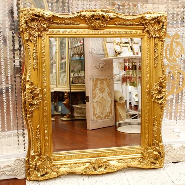 良品】ロココアンティーク イタリア 豪華 西洋美人像 壁掛け 鏡 良品