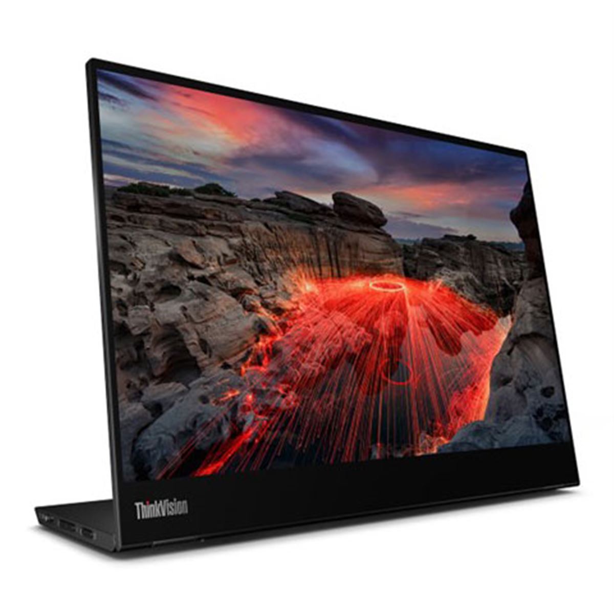 レノボ、専用スタイラスペン付き14型IPSモバイル液晶「ThinkVision