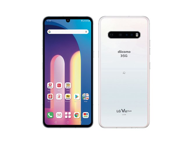 ドコモ、6.8型有機EL×2画面対応の5Gスマホ「LG V60 ThinQ 5G L-51A