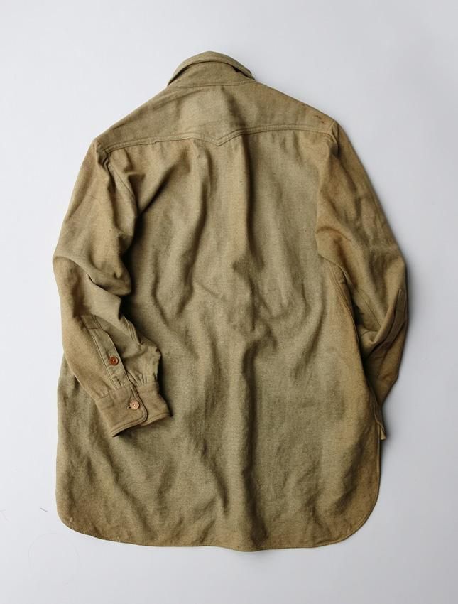 1920s THE RACINE WOOLEN WORK SHIRT SIZE ABOUT M | 古いワークシャツ