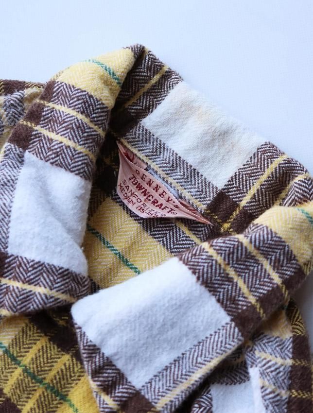 50s PENNEY'S TOWNCRAFT | コットンネルシャツ - MATIN, VINTAGE