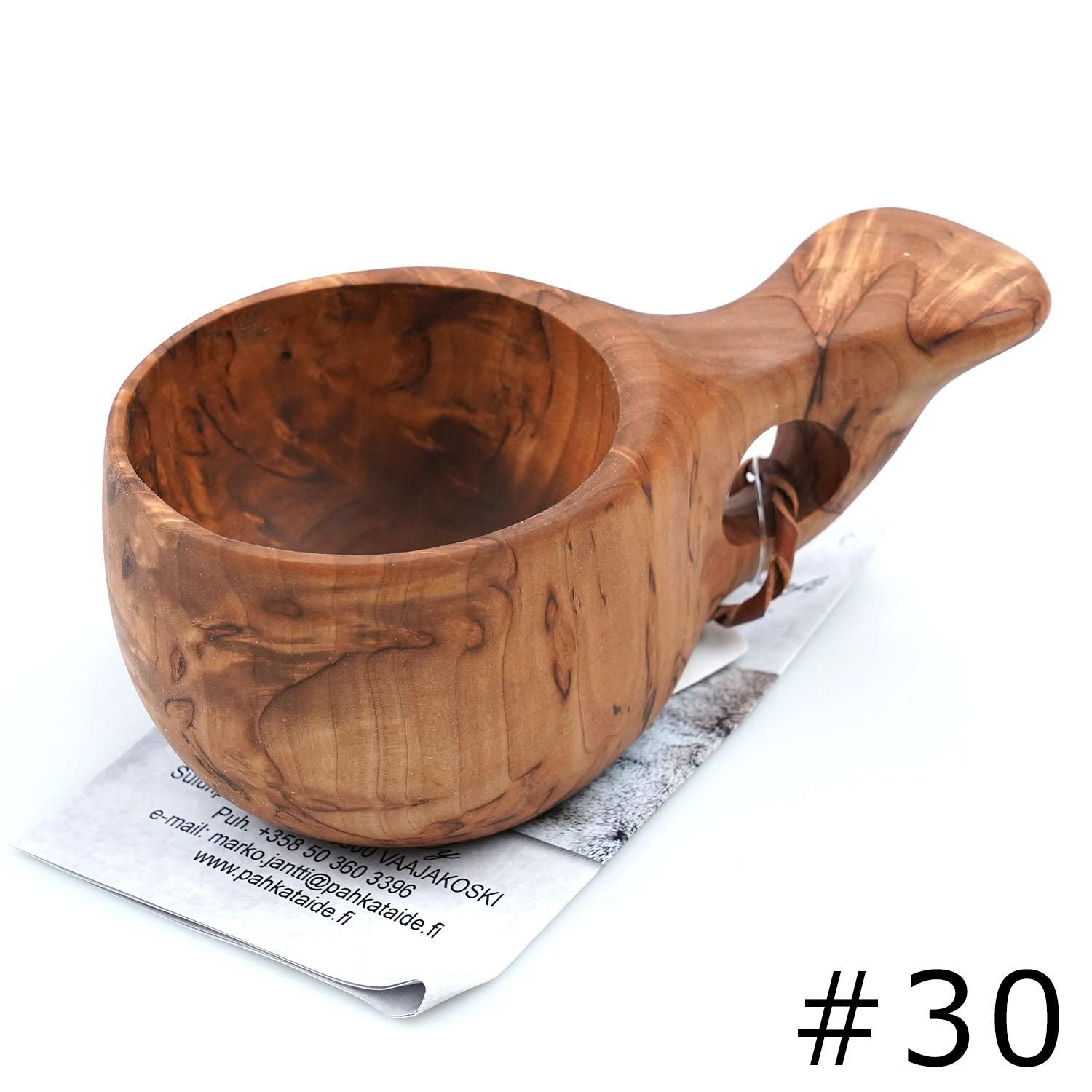 ①カーリーバーチ無垢 ククサ ブッシュクラフト パッカタイデククサ ①