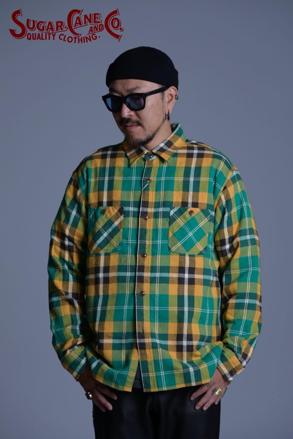 SUGAR CANE(シュガーケーン) ツイルチェックワークシャツ TWILL CHECK