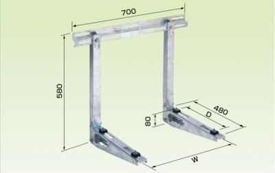 K-KKZ7G7 壁面置台（溶融亜鉛メッキ仕上げ）