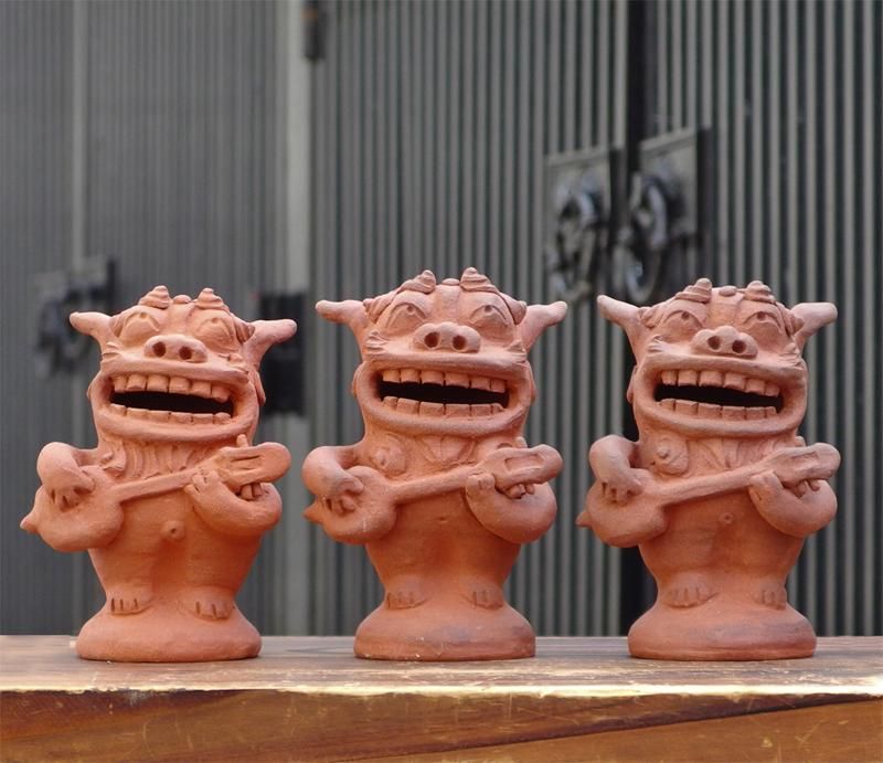 三線シーサー - 喜器 (kiki)沖縄の器(やちむん) 琉球ガラス 雑貨の通販