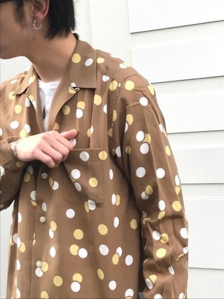 WACKO MARIA (ワコマリア) DOTS L/S HAWAIIAN SHIRT (TYPE-2) (ドット