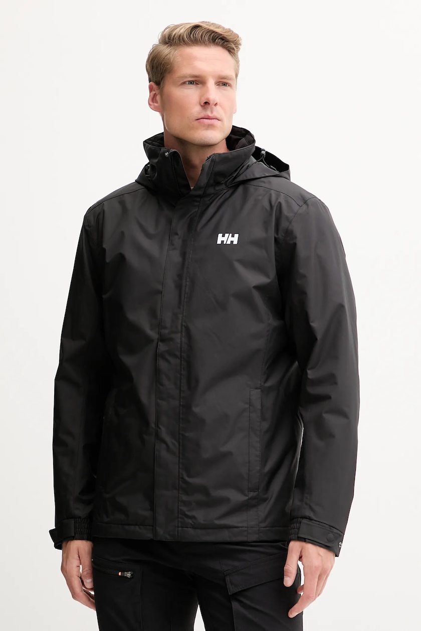 Helly Hansen jacket DUBLINER INSULATED JACKET men's black color