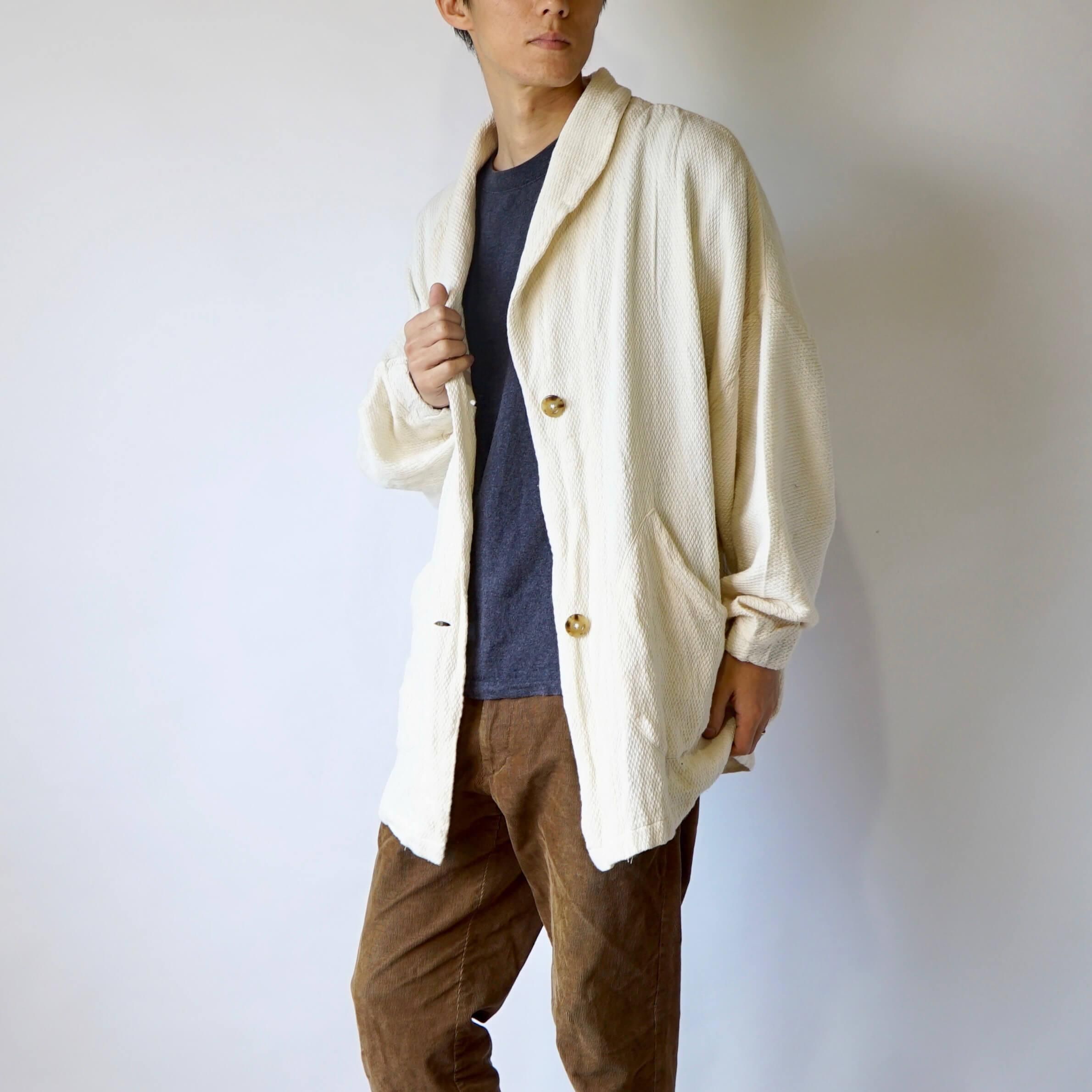 くつろ着カーディガン | 生成り | 知多木綿 - UZUiRO/公式オンライン