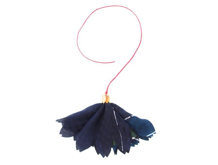 エルメス Petit h (プティ・アッシュ) バッグチャーム 花飾り スカーフ