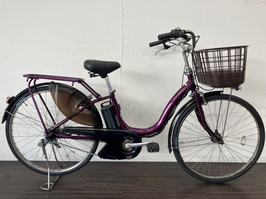 電動自転車 ヤマハ PAS Natura 26インチ パープル 8.7ah 2014年頃 前後