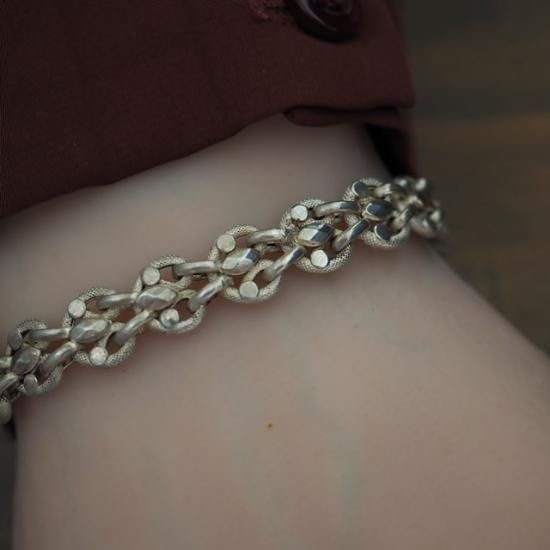 フランス製 アンティークシルバーブレスレット