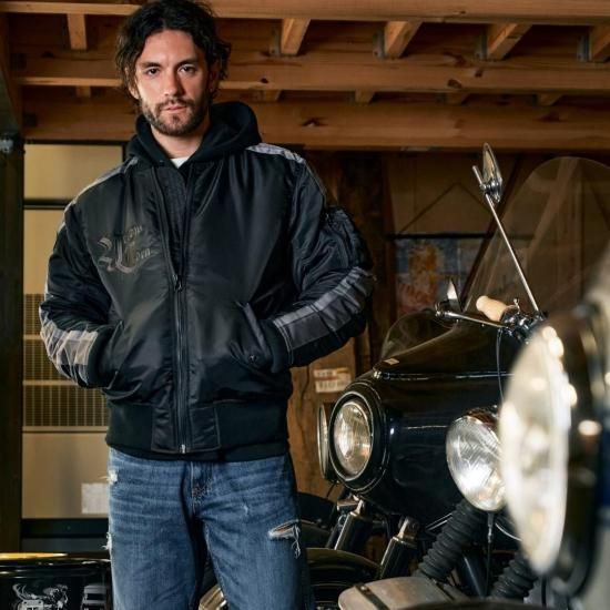 Winter MA-1 Jacket【BLACK/IVORY】 - YELLOWCORN Web Shop