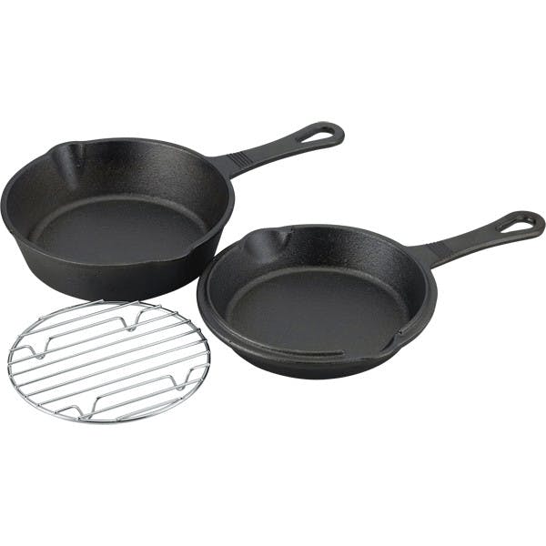 ヘビーズ 鉄スキレット コンボセット15cm（網付）（HR-7967） 浅型